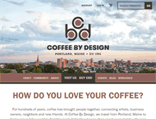 Tablet Screenshot of coffeebydesign.com